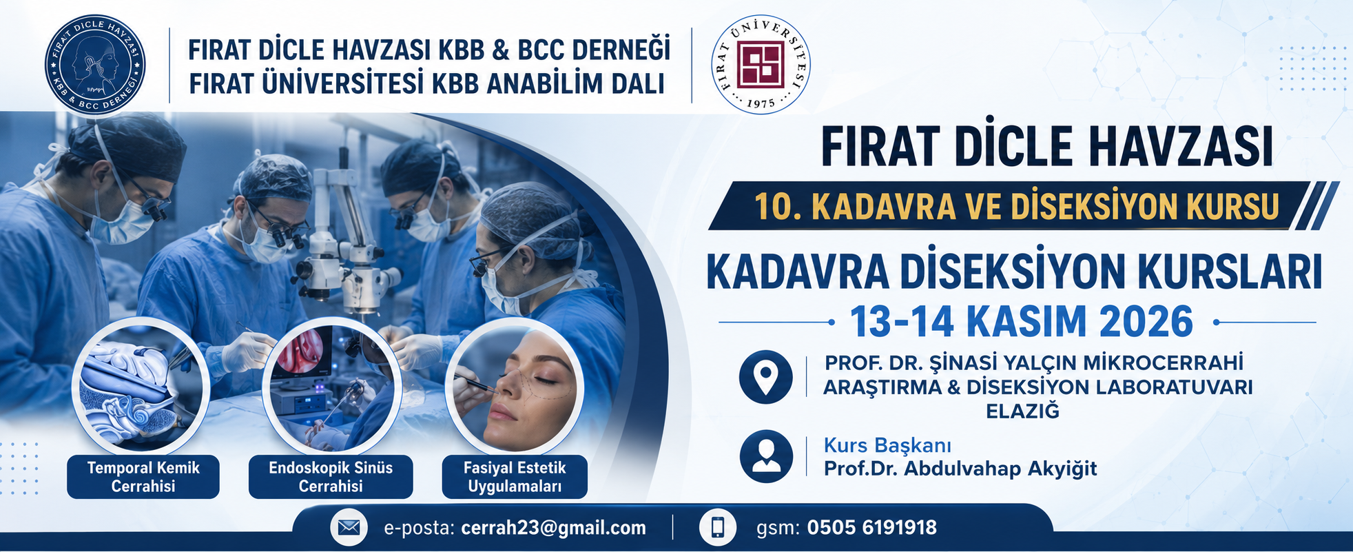 Fırat Dicle Havzası 10. Kadavra ve Diseksiyon Kursu Düzenlenecek