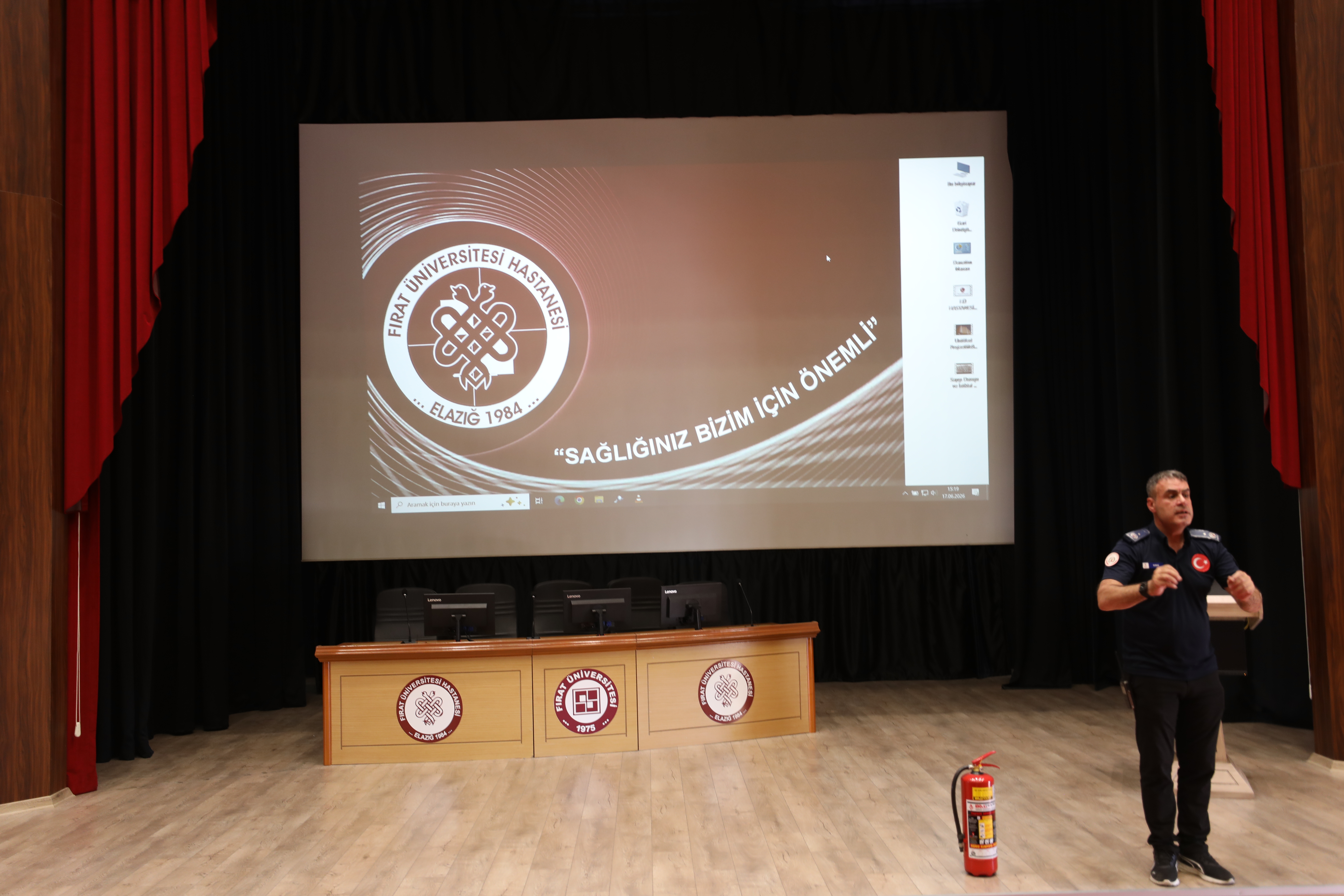Fırat Üniversitesi Hastanesi Personeline Yangın Güvenliği Eğitimi